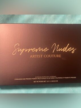 Artist Couture Supreme Nudes Eyeshadow Palette - Brown & Gold Lettering
